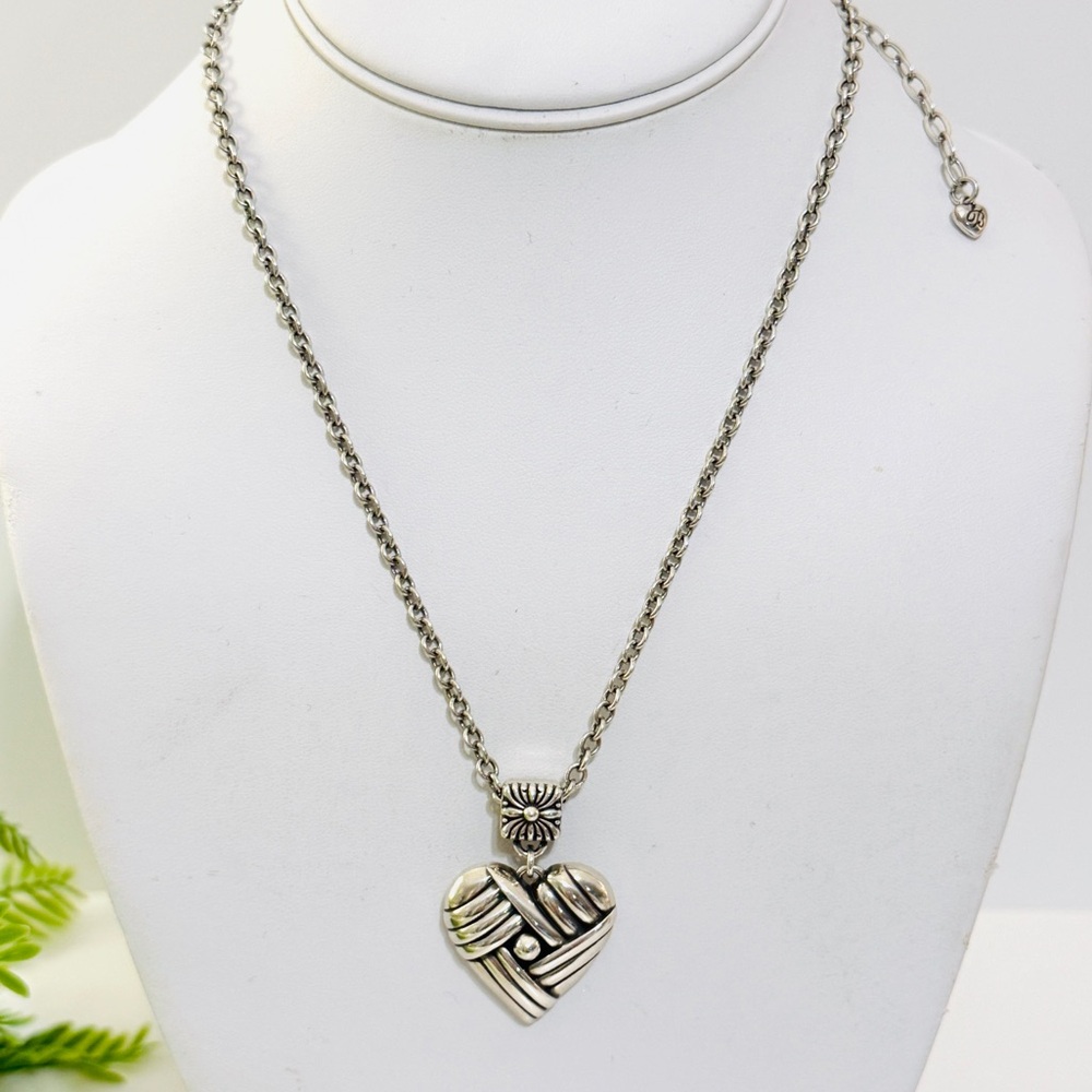 Brighton Sonora Heart Silver Heart Pendant Necklace - Picture 3 of 11